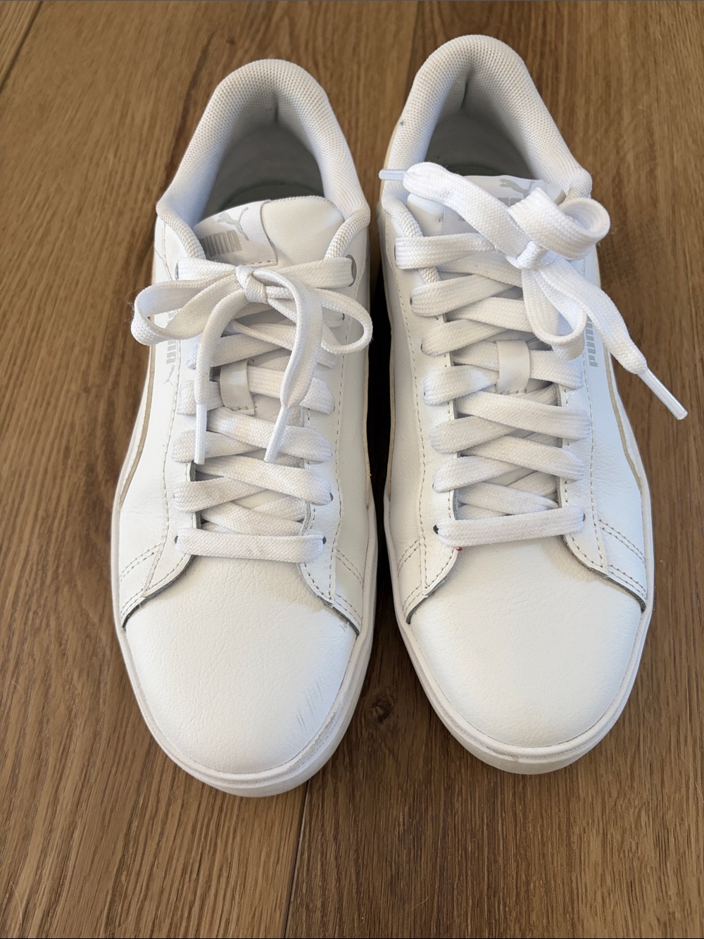Puma White Low-Top Leather Sneakers